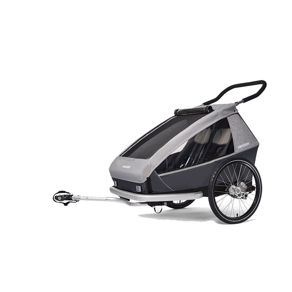 Remorque Vélo Croozer Biplace - Gris